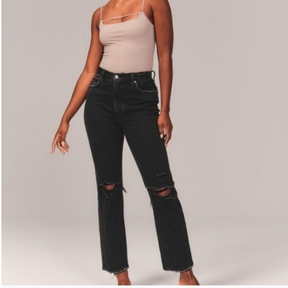 Abercrombie & Fitch Jeans Ankle Straight Ultra High Rise 26W - Picture 1 of 10